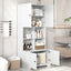 Elegant 4-Door Bathroom Storage Cabinet with Adjustable Shelves