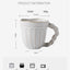 350MLCreative personality mug breakfast cereal milk cute ceramic cup daily household large-capacity insulated coffee oatmeal cup - Korvel