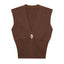 Elegant Casual Commuting Vest V-neck Tank Top for Women withDesign Sense - Korvel