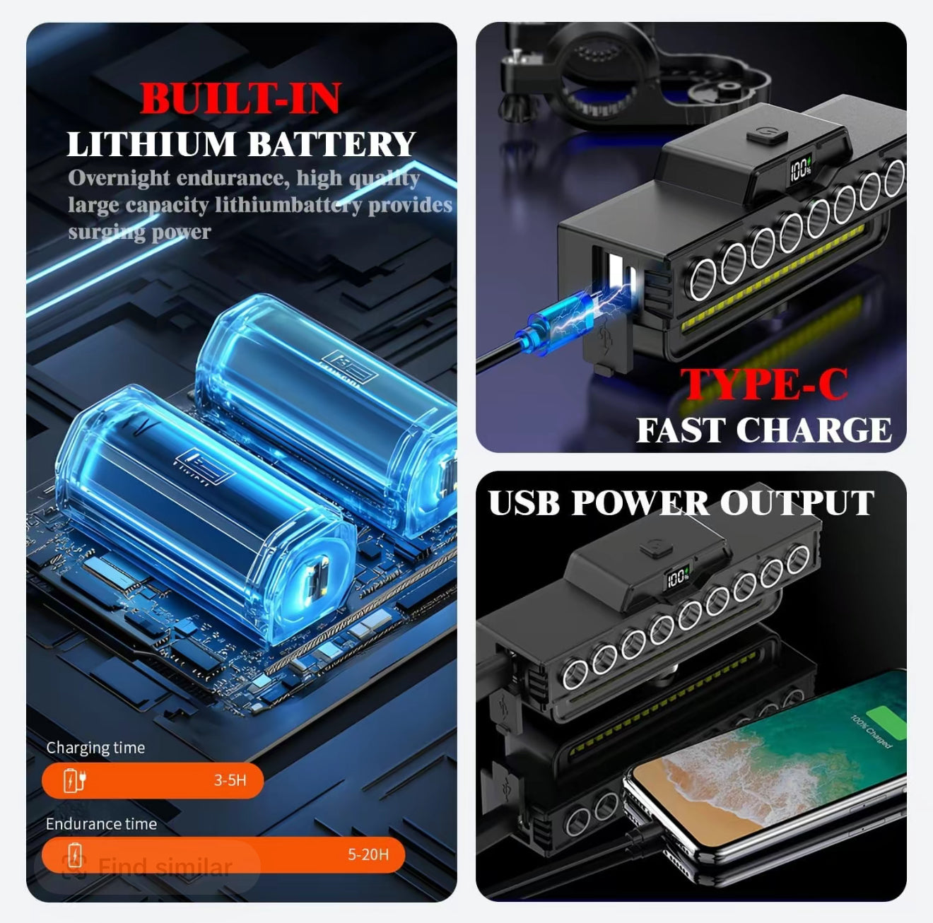 NightBeam Pro USB Rechargeable Bike Light