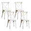 4-Pack Resin X-Back Chair, Mid Century Chair Modern Farmhouse Cross Back Chair for Kitchen ,Lime Wash - Korvel