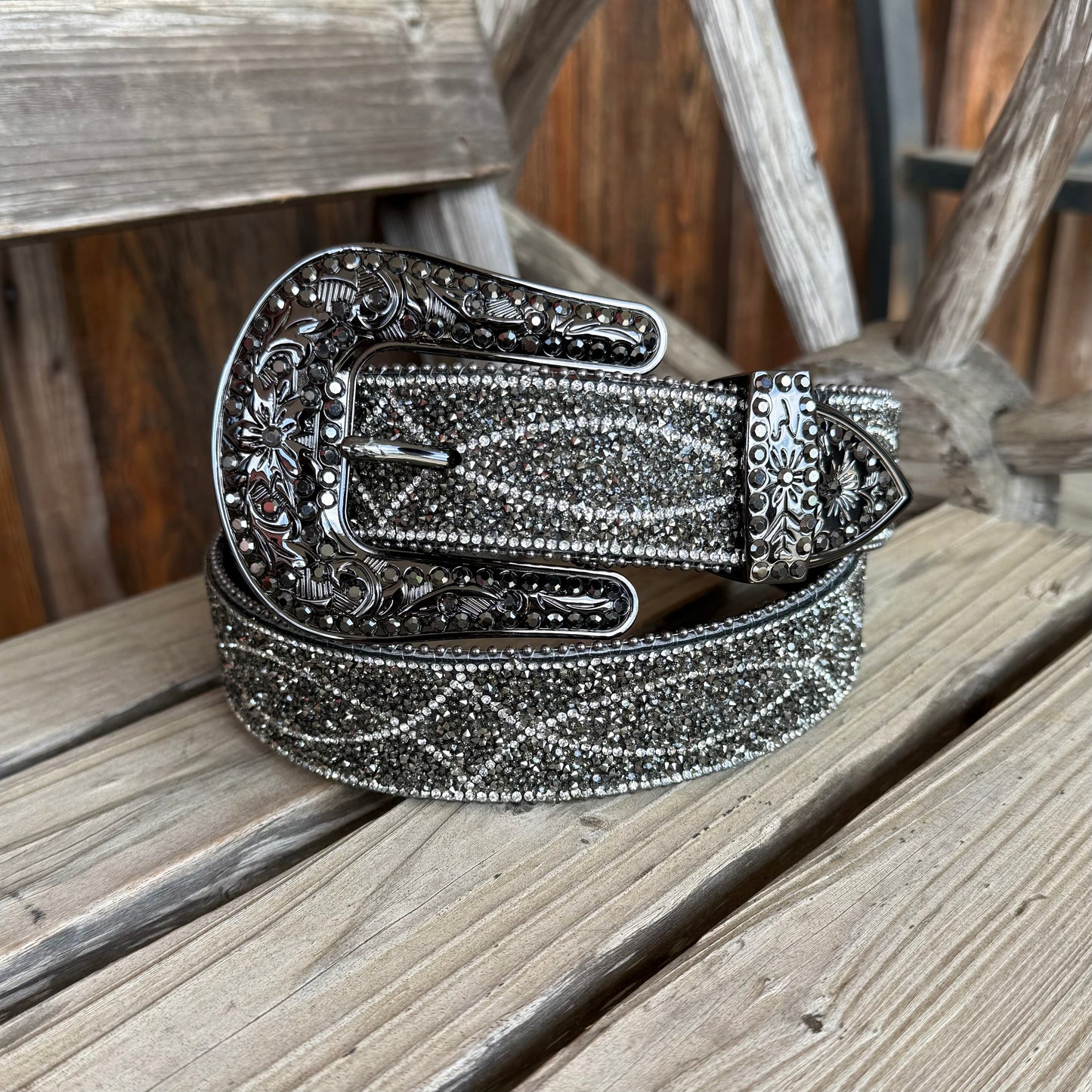 Boot Stitch Bling Belt by Angel Ranch