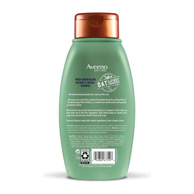 Champú Aveeno Calmante del Cuero Cabelludo Mezcla de Verdes Frescos - 12 fl. Oz