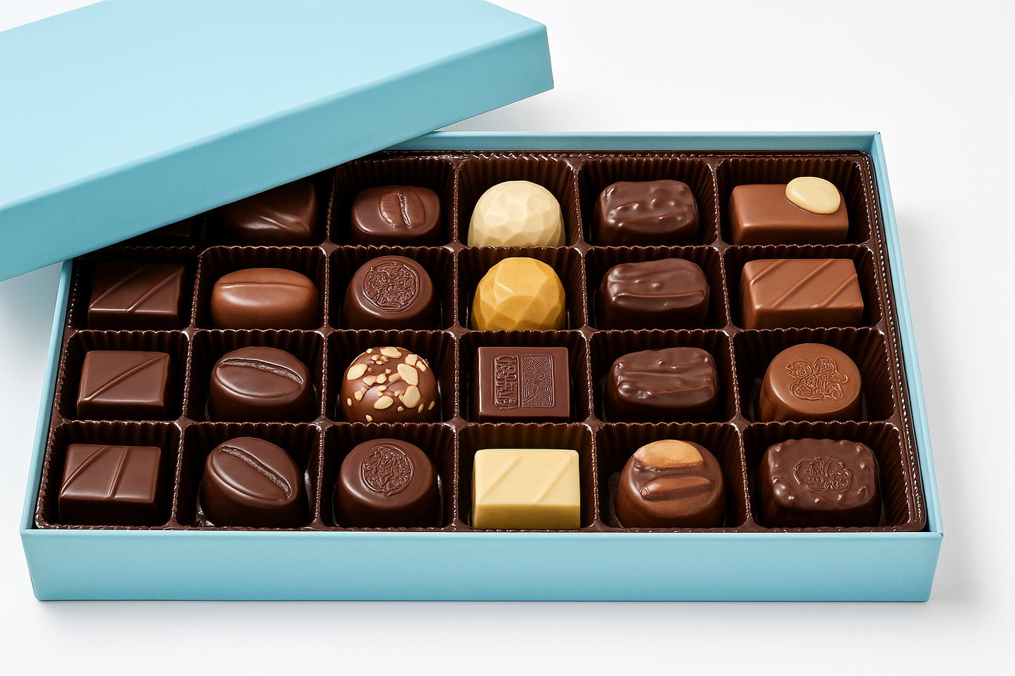 Caja de regalo de trufas de chocolate belgas sin azúcar Andy Anand – 48 piezas