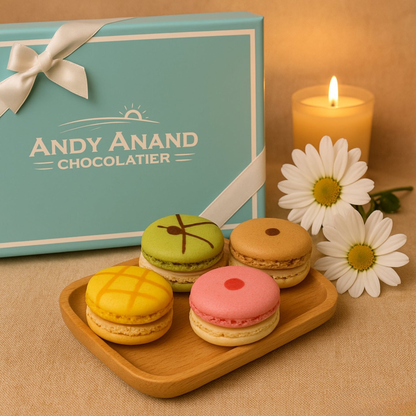 Andy Anand French Macarons - 12 Piece Gift Box, Gluten Free
