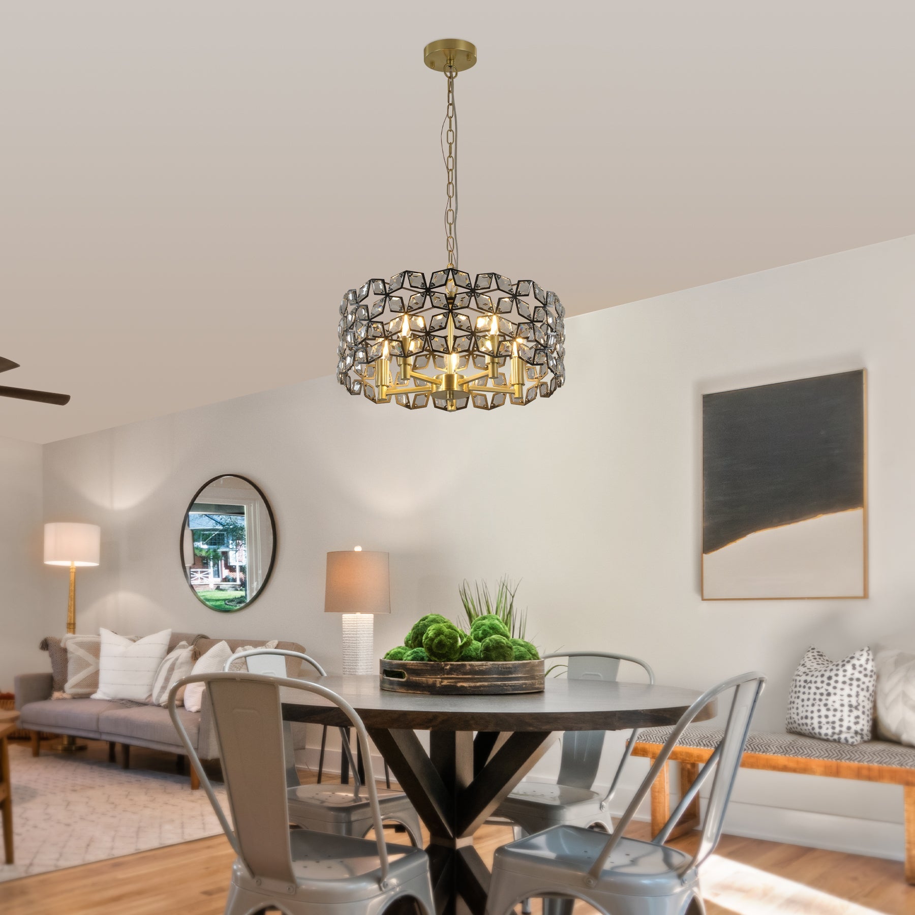 Modern Crystal Chandelier for Living-Room Round Cristal Lamp Luxury Home Decor  Light Fixture - Korvel