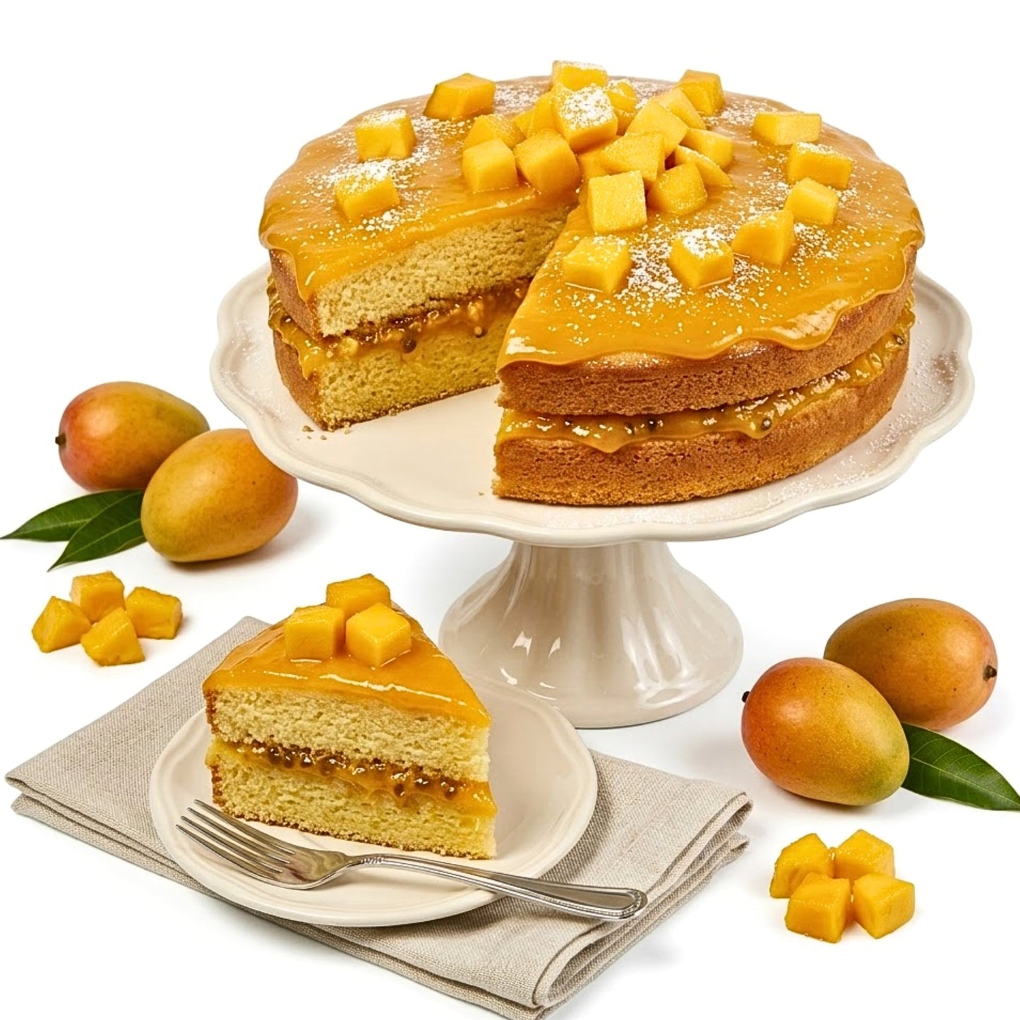 Gâteau Premium à la Mangue Andy Anand 9" - Délice Fait Main
