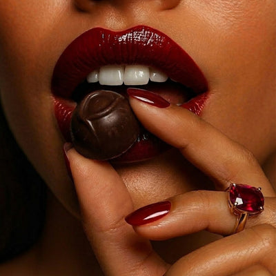 Andy Anand Belgian Dark Chocolate Cherry Cordials – 48 Pcs Vegan Gift Box