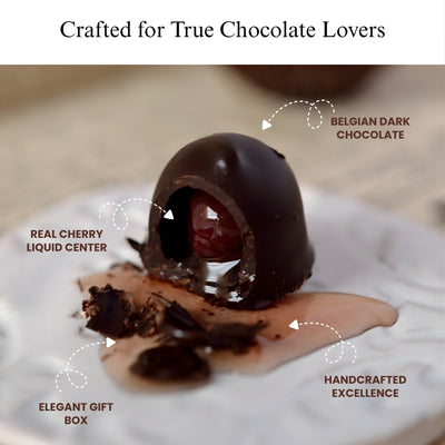 Andy Anand Sugar-Free Vegan Dark Chocolate Cherry Cordial Truffles - 24 Pc Gift Box
