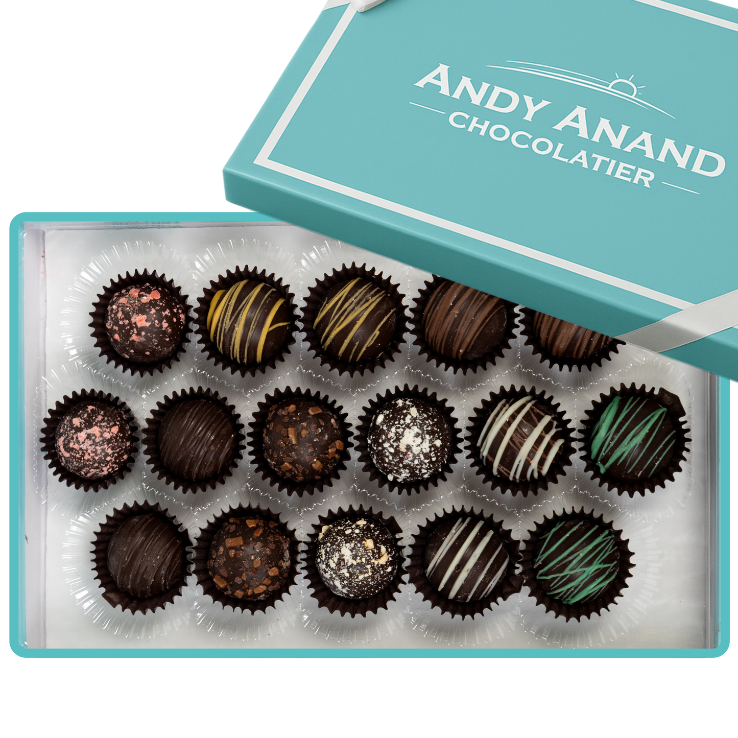 Andy Anand Chocolatier Gluten Free Belgian Dark Chocolate Truffles Gift Box