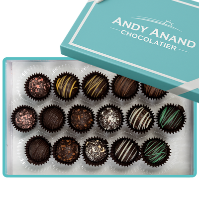 Andy Anand Chocolatier Gluten Free Belgian Dark Chocolate Truffles Gift Box