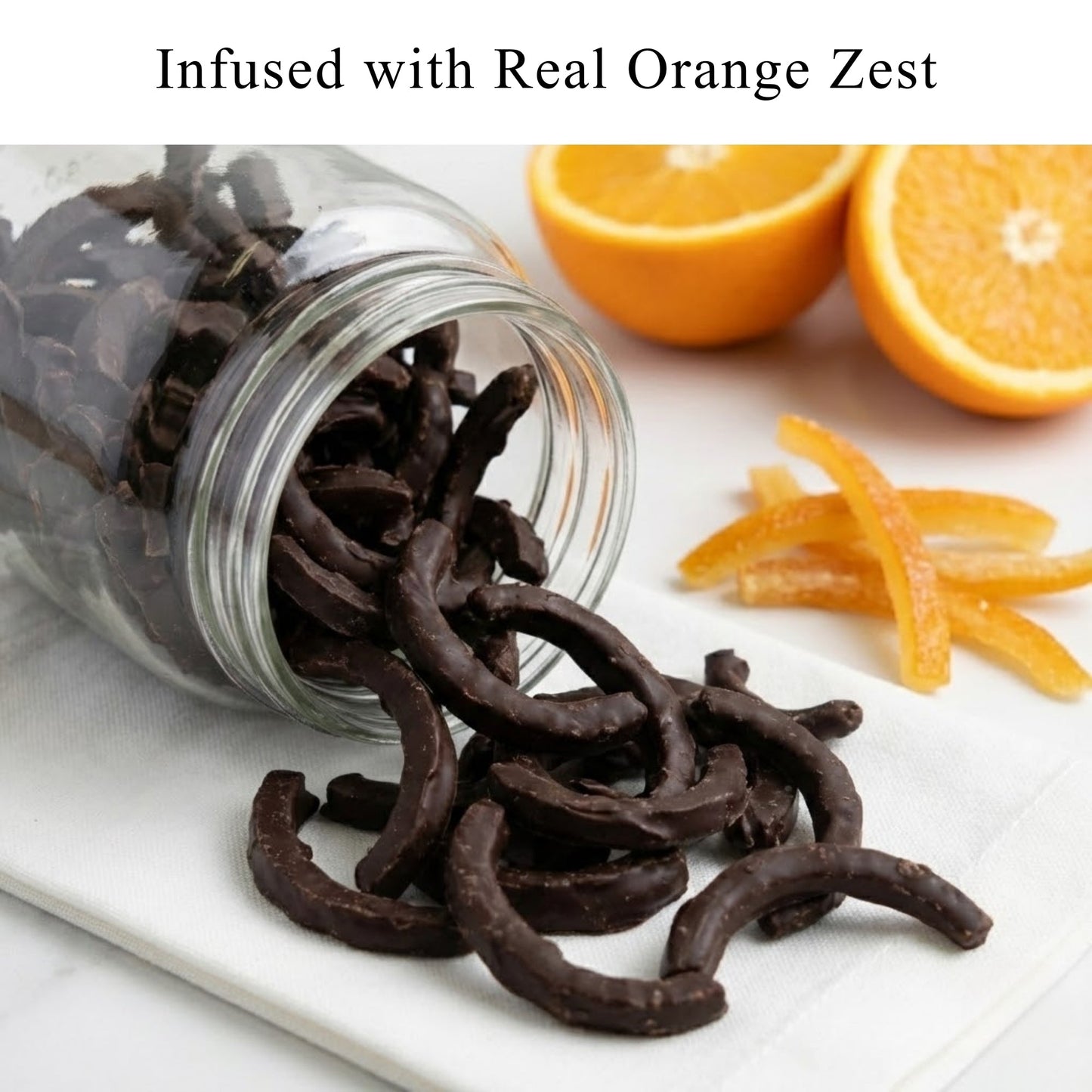 Caja de Regalo de Cáscaras de Naranja con Chocolate Oscuro Andy Anand - 1 lb