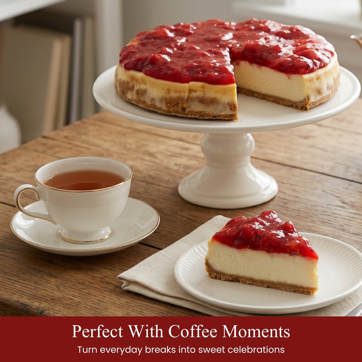 Tarta de Queso de Fresa Sin Azúcar Andy Anand 9" - 3.4 lbs