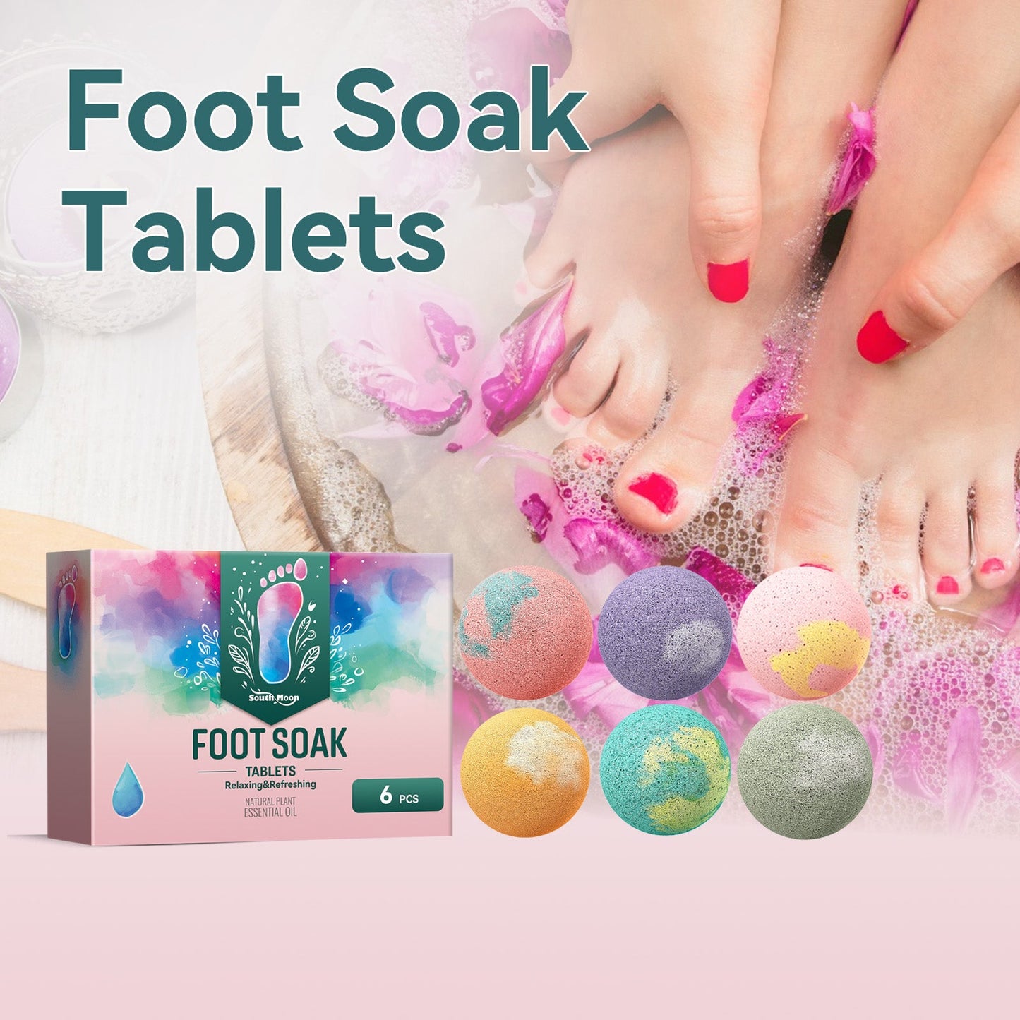 Aromatherapy Foot Bath Ball Anti-Cracking Peeling Clean And Moisturize Foot Repair Heel Foot Bath Ball - Korvel
