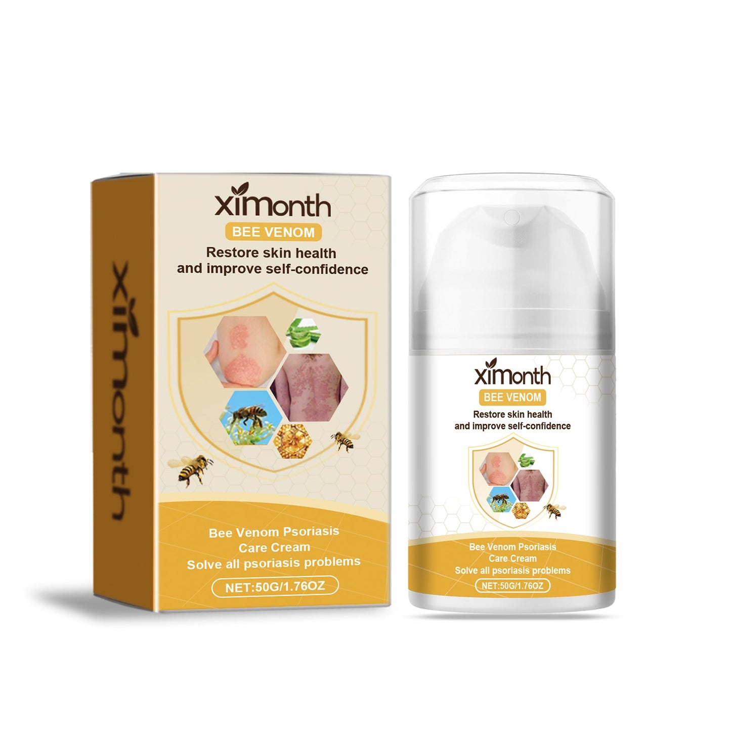 Bee-Venom Cowhide Moss Cream For Itchy Redness, Relieving Itching And Improving Skin Topical Care Cream - Korvel