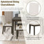 TOPMAX 6-Piece Dining Table Set with Upholstered Dining Chairs and Bench Farmhouse Style Tapered Legs Dark Gray+Beige - Korvel