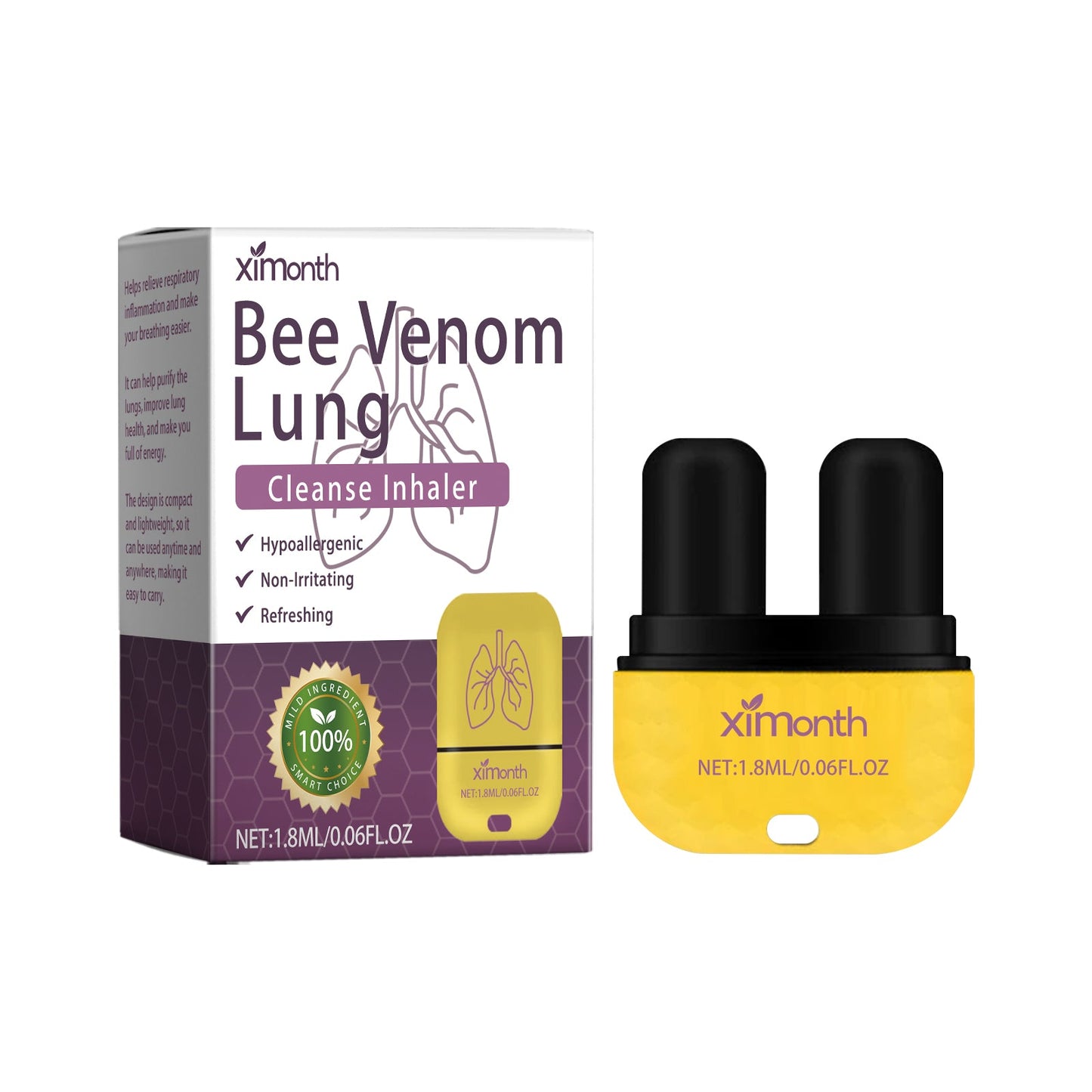 Inhalateur de Nettoyage des Poumons au Venin d'Abeille - Aspirateur Nasal Portable