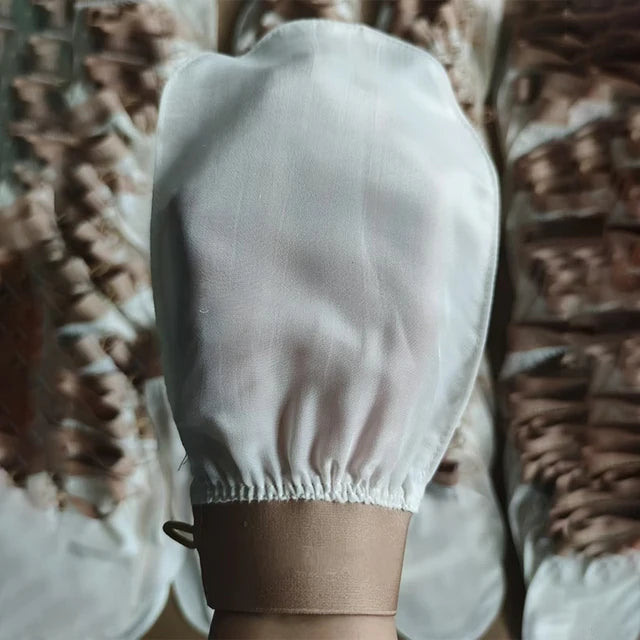 Guantes de Lavado Facial Exfoliantes de Seda - Suaves y Lujosos