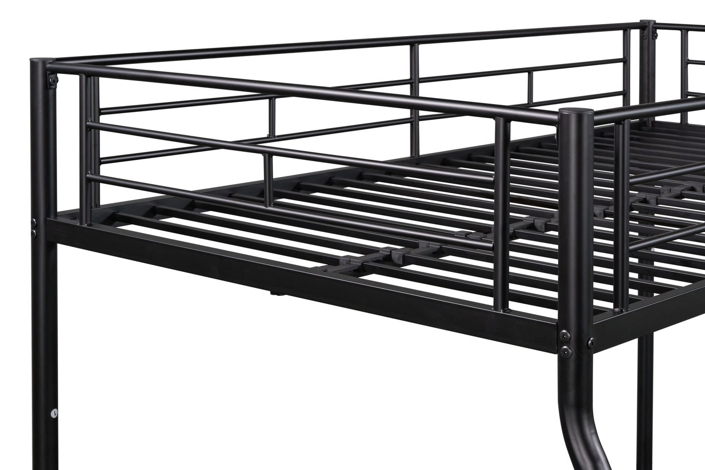 Metal Twin over Full Bunk Bed/ Heavy-duty Sturdy Metal/ Noise Reduced/ Safety Guardrail/ CPC Certified/ No Box Spring Needed - Korvel