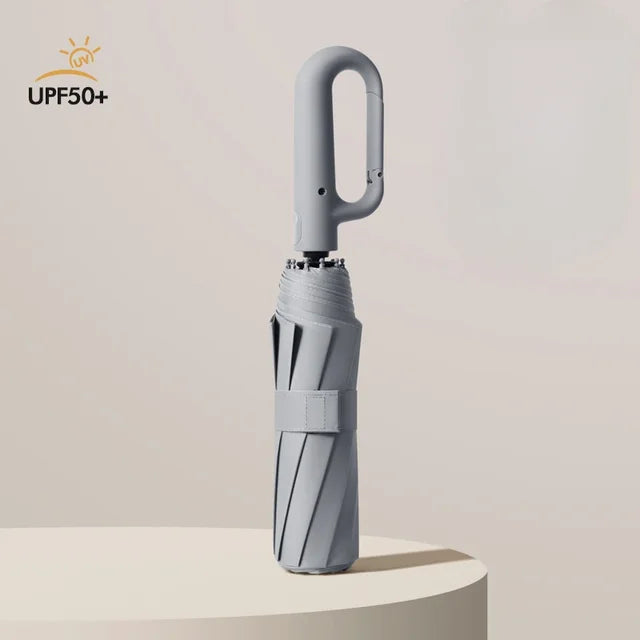 Men's and Women's Sunshade Umbrella Automatic Ring Umbrella Rain and Sun Protection UV Folding - Korvel
