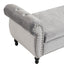 Velvet Multifunctional Storage Rectangular ottoman bench with 1 Pillow, grey - Korvel
