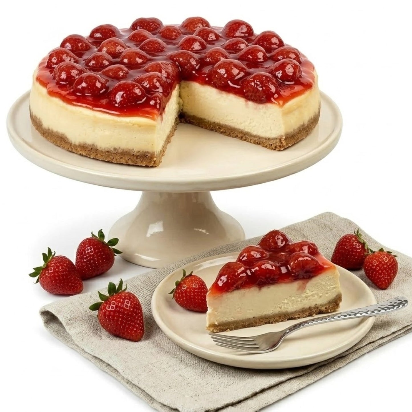 Gâteau au fromage aux fraises et au chocolat Andy Anand 9" avec de véritables truffes au chocolat