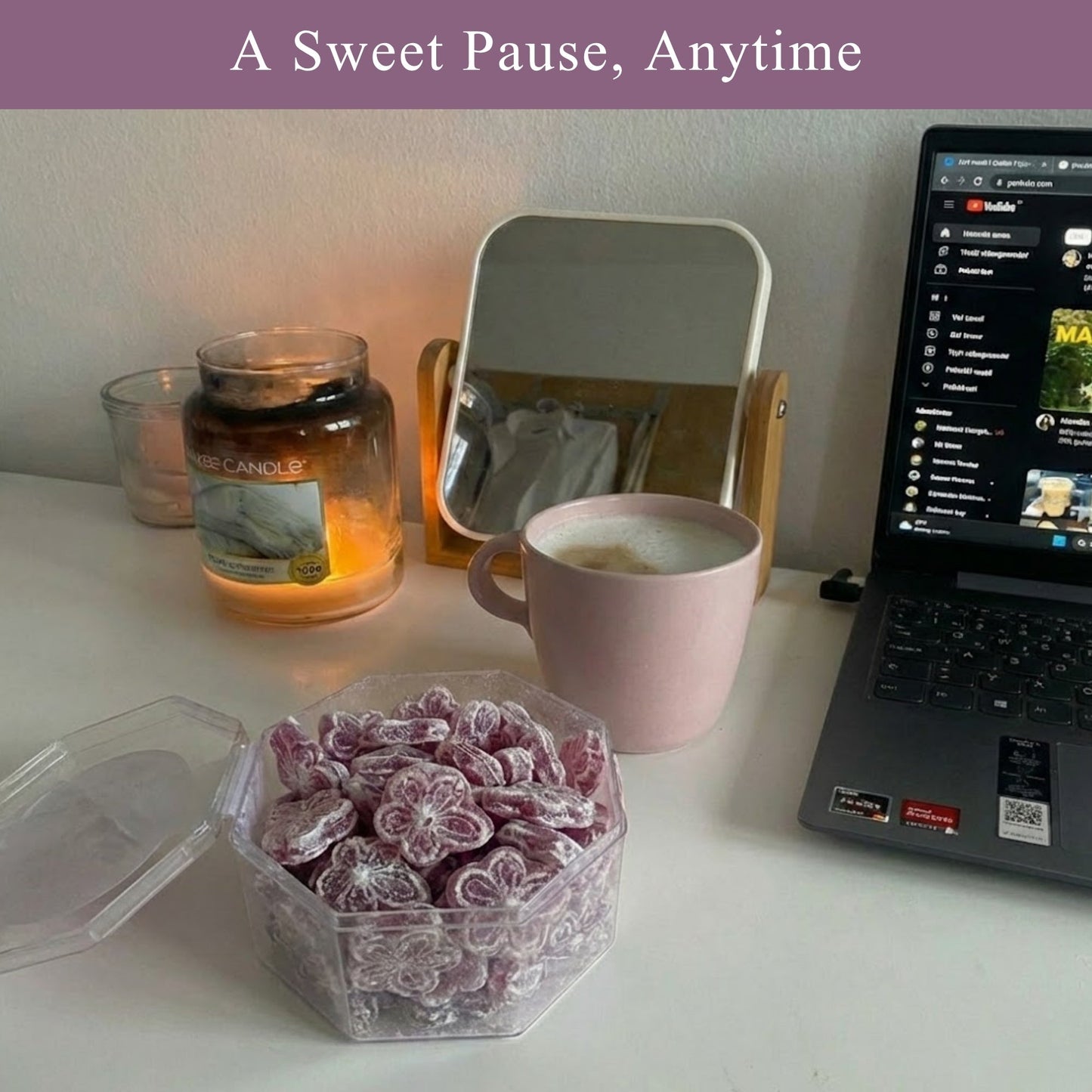 Andy Anand Sugar Free Violet Candy - 150 Pc Pack