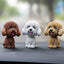 Cute doll decorations in the car, resin bobblehead dog animal bulldog, creative cute car ornaments - Korvel