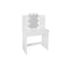 Makeup Vanity Desk With LED Lighted Mirror ,Dressing Table Set With 2 Large Drawers 10 LED Light ,White Color - Korvel