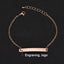 Stainless steel personalized engraved three color curved bracelet simple and personalized women's bracelet - Korvel