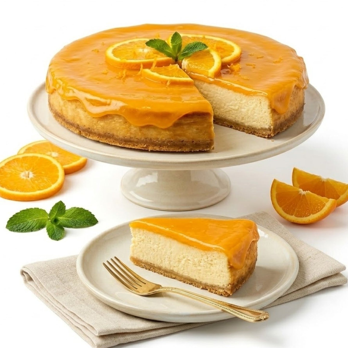 Gâteau au fromage à l'orange sans gluten 9" - Recette traditionnelle