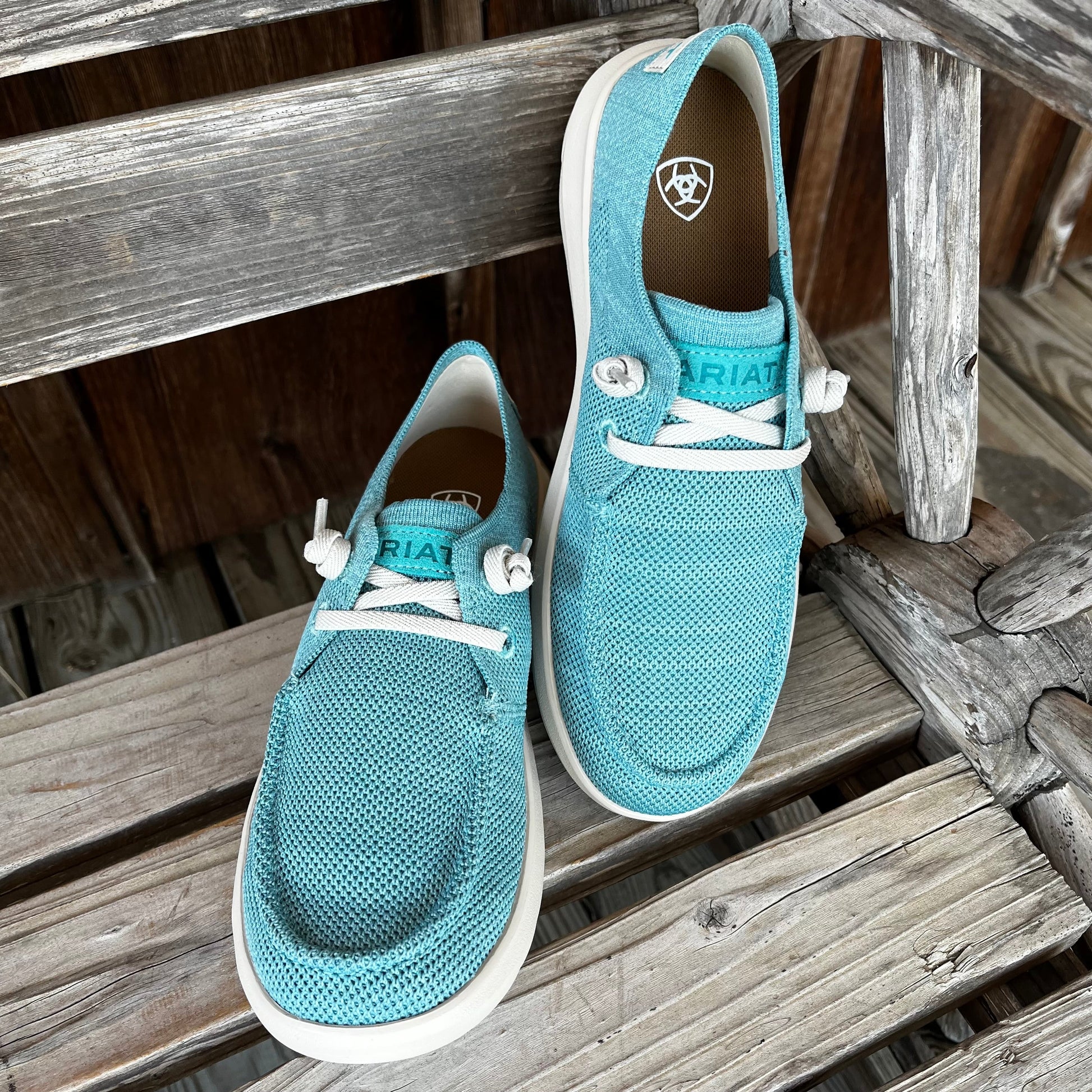 Ariat Women's Sky Blue Knit Hilo Slippers - Korvel