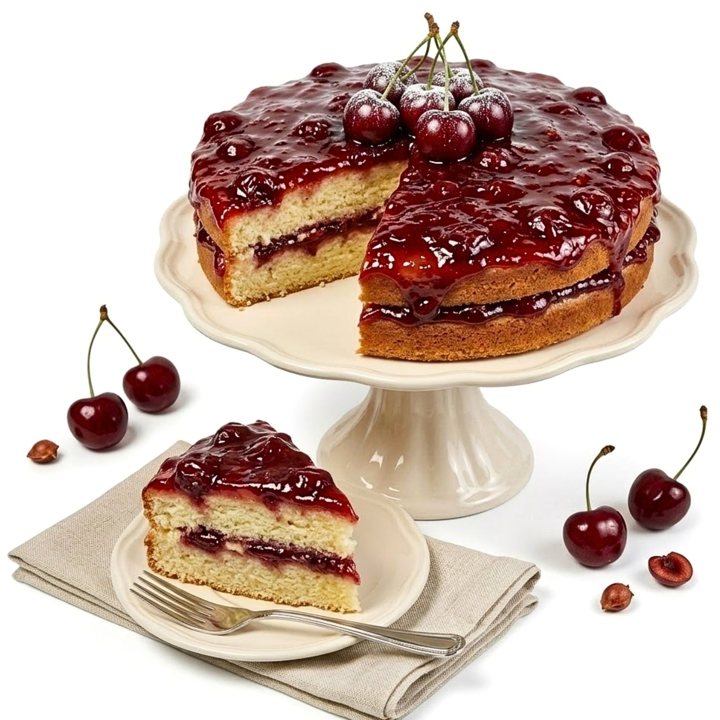 Gâteau aux cerises premium Andy Anand 9" - Délice fait main