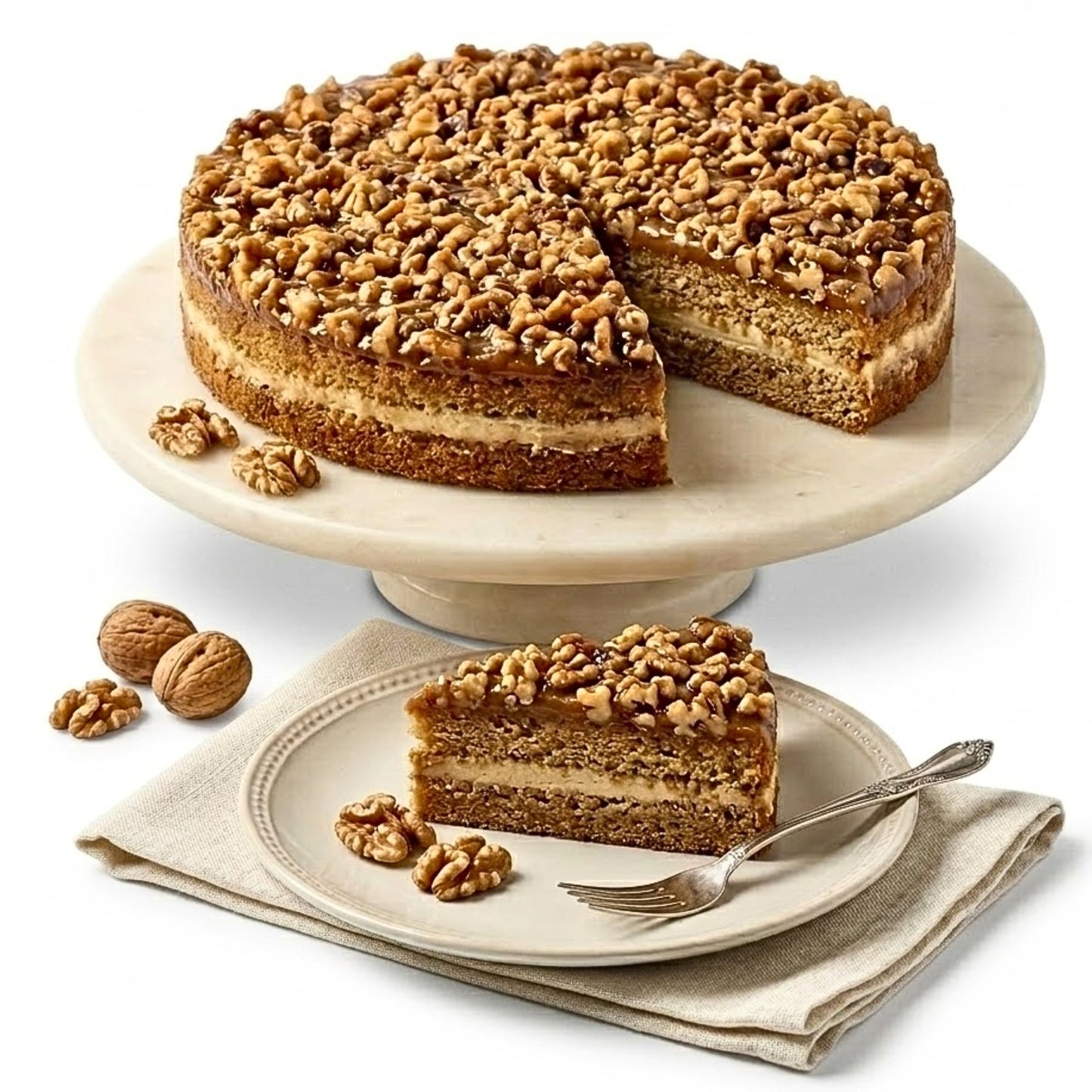Andy Anand 9-Inch Walnut Cake - Freshly Baked Delight