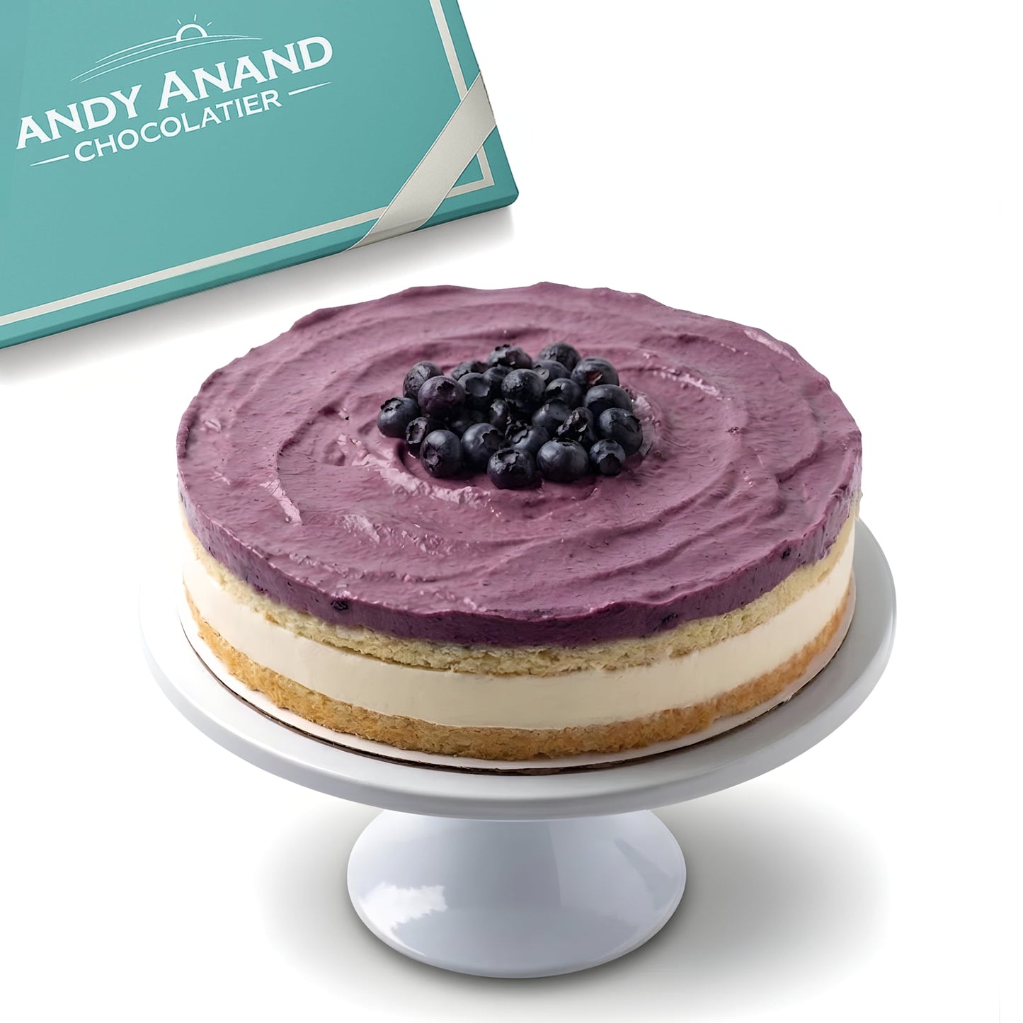Pastel de Mousse de Limón y Arándano Sin Azúcar Andy Anand, 2.6 lb