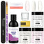 COSCELIA New 120g White Powder Transparent Crystal Powder 150ML Crystal Liquid Nail Shop Nail Tool Set - Korvel