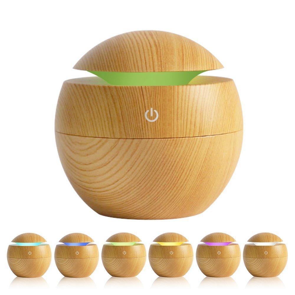 USB Aroma Essential Oil Diffuser Ultrasonic Cool Mist Humidifier Air Purifier 7 Color Change LED Night light for Office Home - Korvel