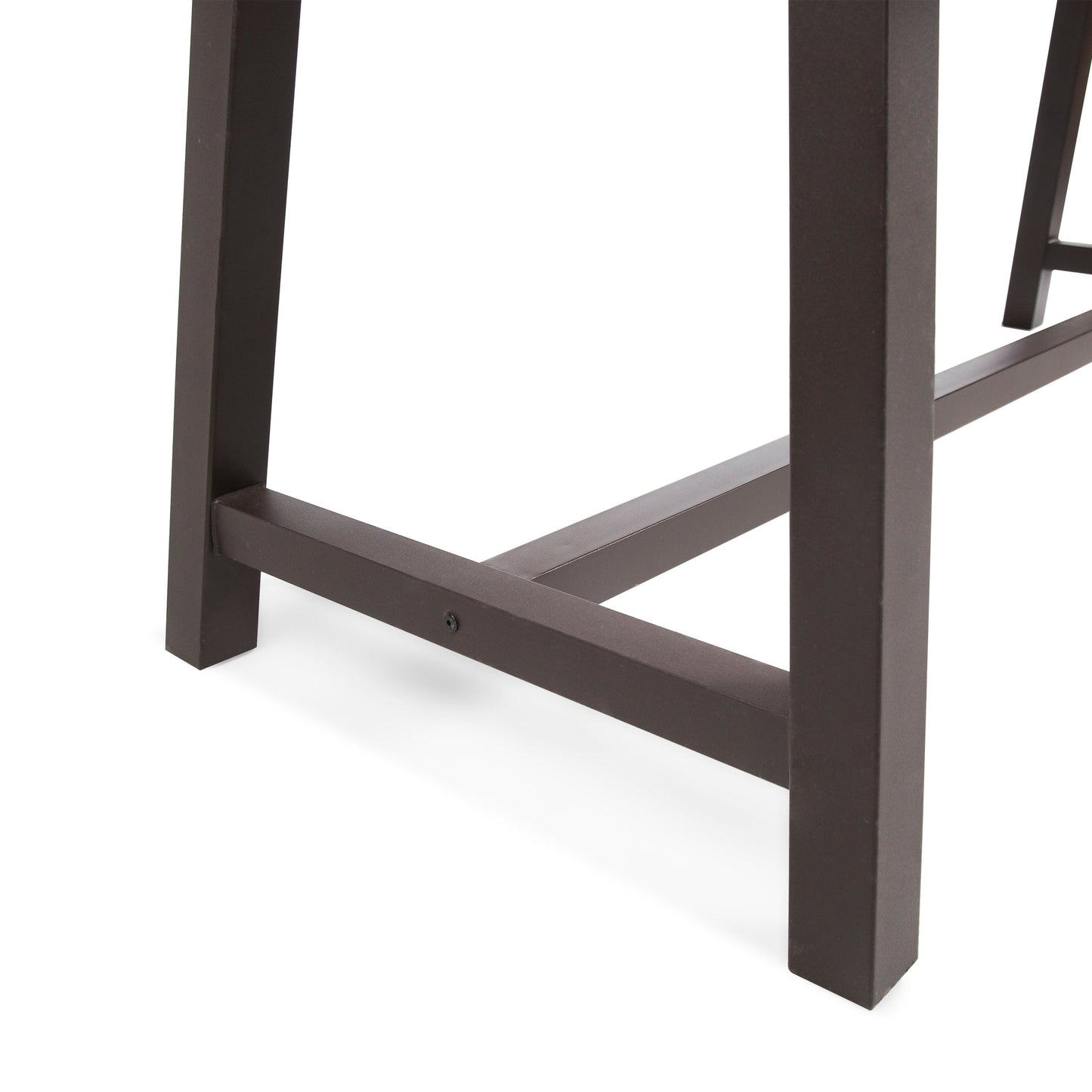 Carlie Outdoor Dining Table with Rustic Metal Legs