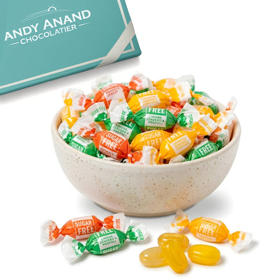 Andy Anand 55 Pc Sugar Free Ginger Candy - 3 Flavors, Made in Italy