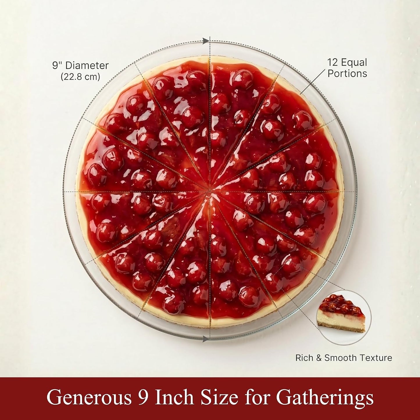 Gâteau au fromage cerise sans gluten et sans sucre Andy Anand 9"