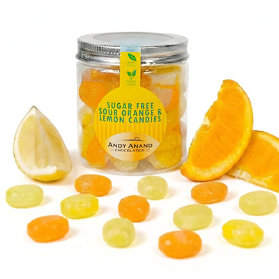 Andy Anand Sugar Free Fruity Orange & Lemon Hard Candy - 7 Oz
