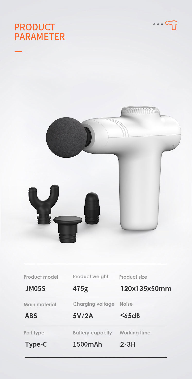 Mini Fascia Gun Muscle Relaxation Electric Vibration Massage Gun Mini Portable Fascia Gun - Korvel