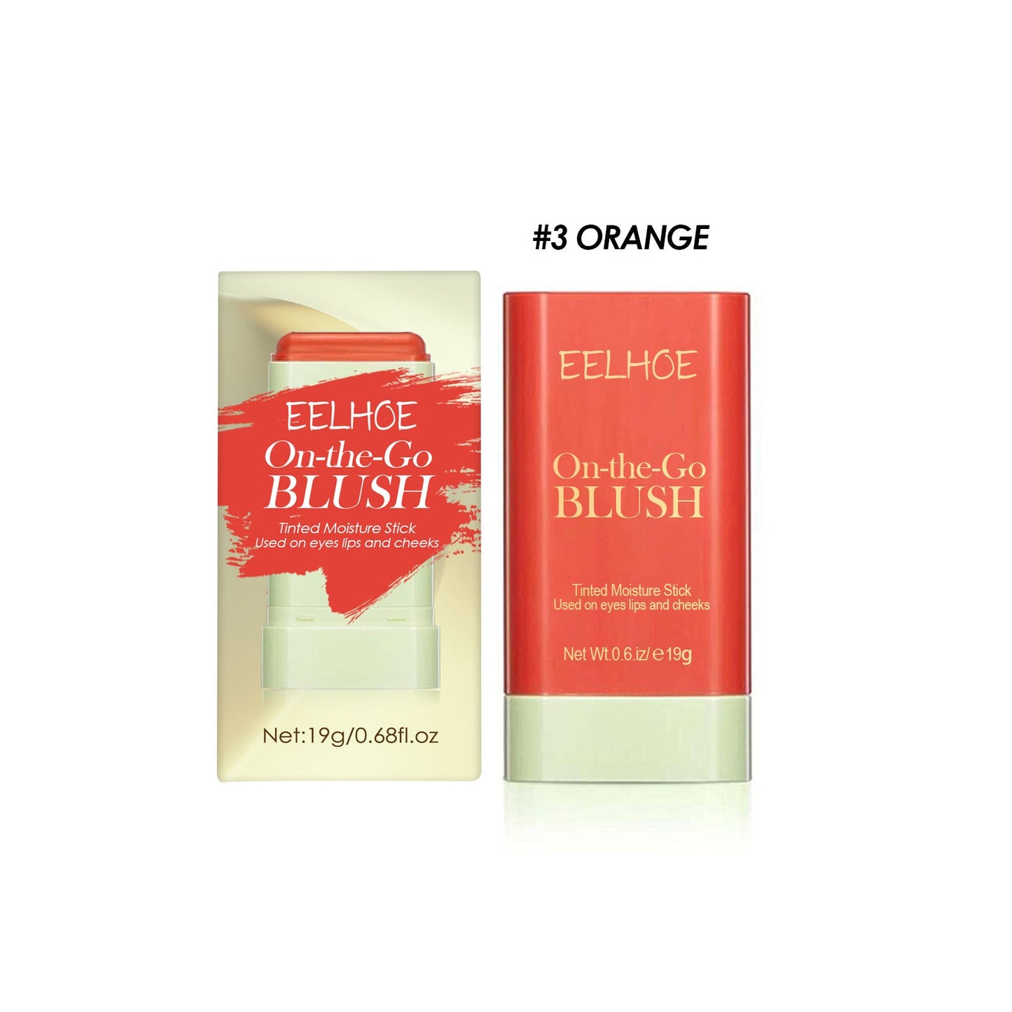 Blush Stick Lightweight Natural Nude Makeup Brightening And Contorting Three-Dimensional Highlight Delicate Waterproof Multi-Functional Blush Stick - Korvel