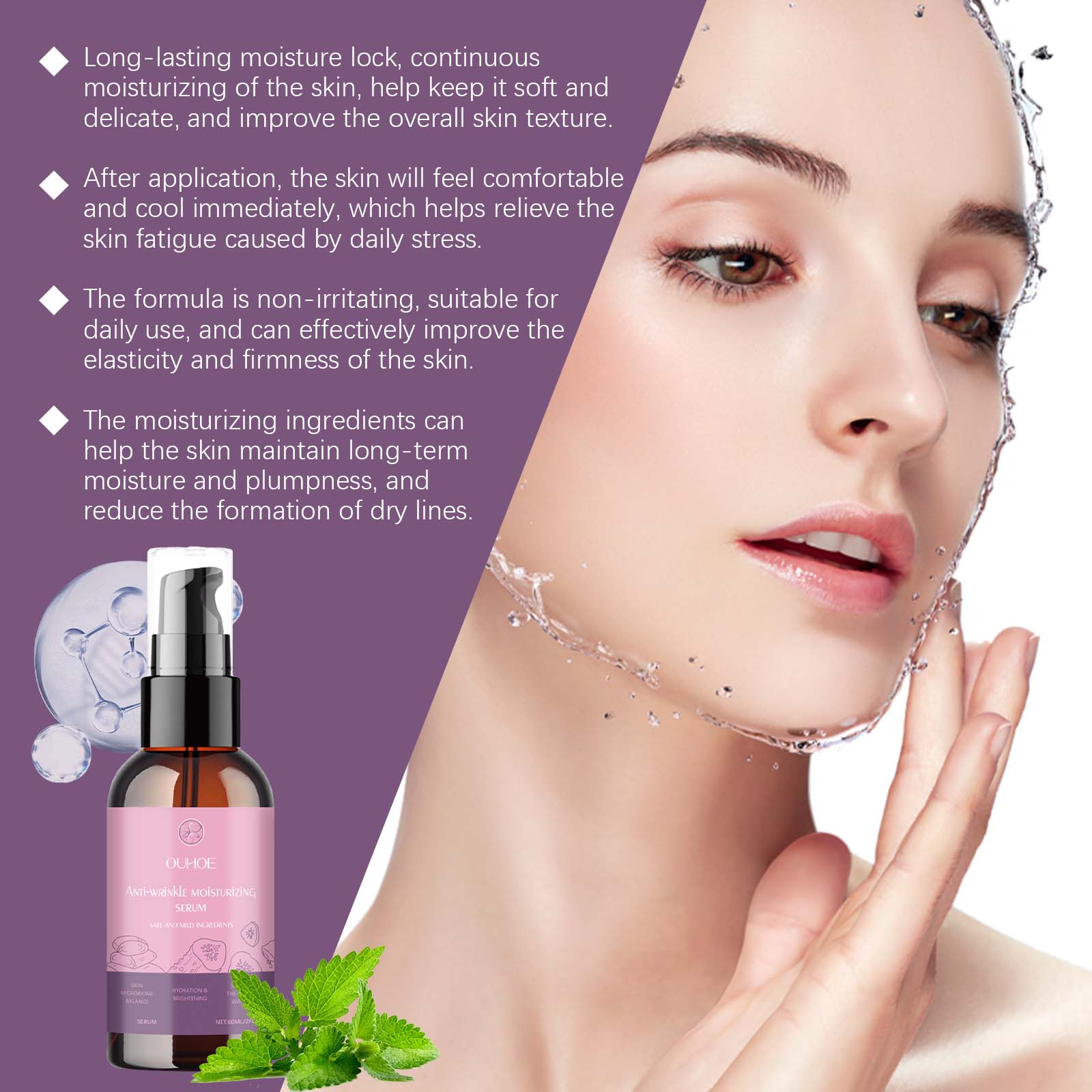 Hydrating Essence Hyaluronic Acid Vitamin Essence Moisturizes And Moisturizes Facial Skin - Korvel