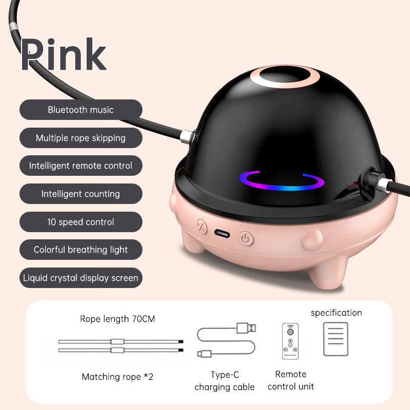 Smart Rope Skipping Machine Smart Jump Rope Machine 10-level Speed Adjustment Led Seven-color Light Wireless Music Function - Korvel