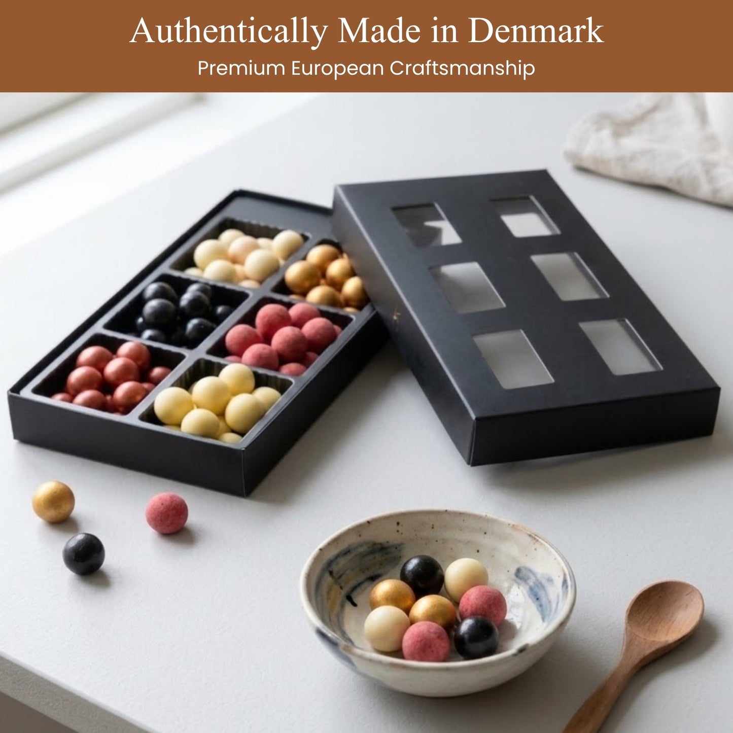 Boîte Cadeau de Réglisse Gourmande Couvertes de Chocolat Andy Anand, 6 Saveurs, 10,5 oz