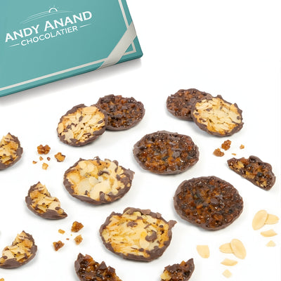 Andy Anand Dark Chocolate Florentine Biscuit Cookies - 24 Pcs