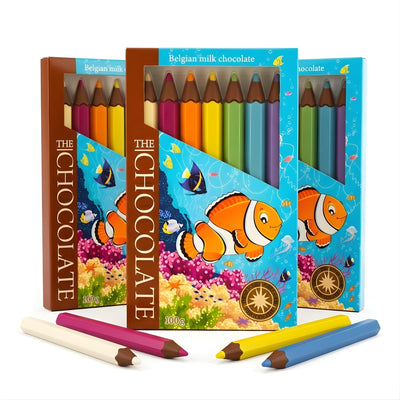 Andy Anand Milk Chocolate Crayon Boxes, 3-Pack – Fun Kids’ Treats