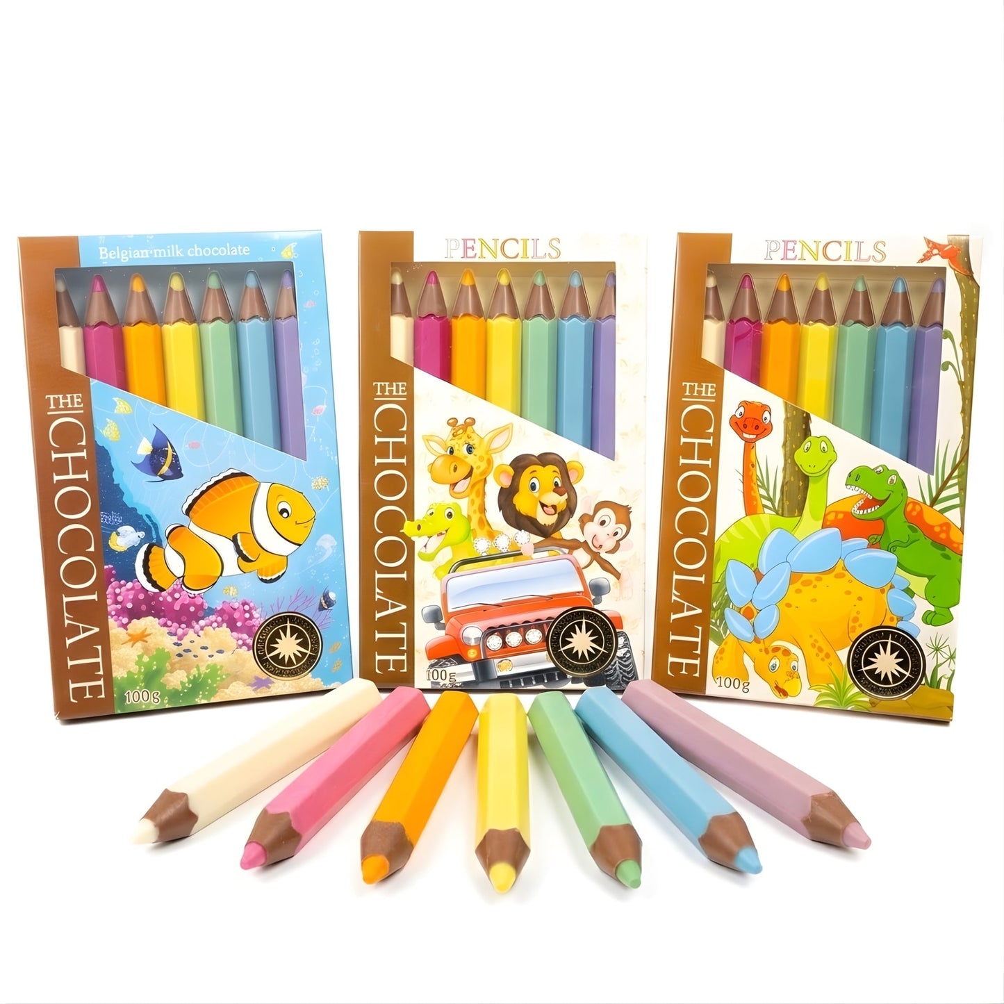 Andy Anand Milk Chocolate Crayon Boxes, 3-Pack – Fun Kids’ Treats