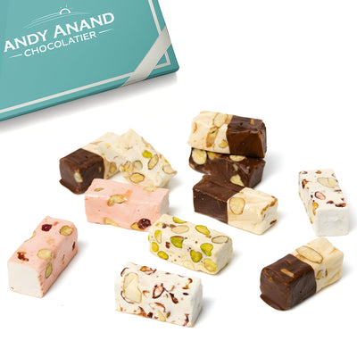 Andy Anand Roasted Almond Nougat - 28 Bite-Sized Treats